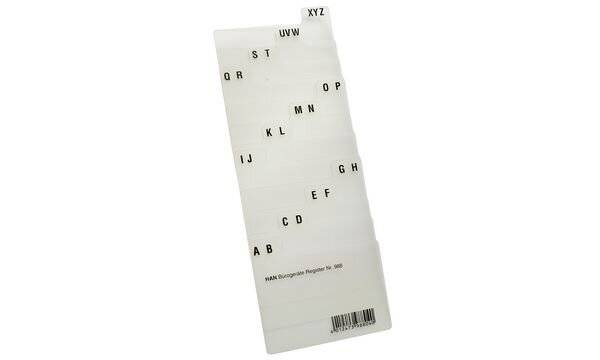 HAN Karteiregister A-Z, PP, A7 quer, transluzent, 12-teilig (81420131)