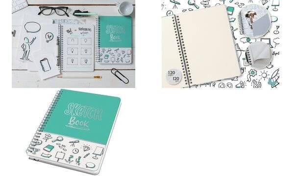 Spiral-Notizbuch Jolie Dot-Lineatur ca. A5 Sketch Book 120 Seiten 120g-2
