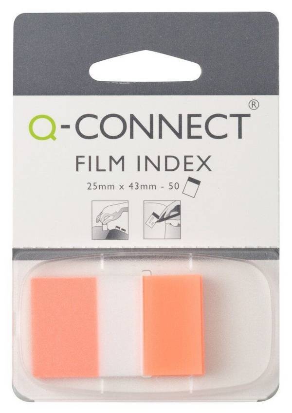 Haftstreifen Index 25x43mm 50 Blatt im Spender orange