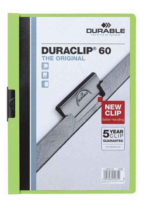 Klemmmappe DURACLIP 60 DIN A4 Hartfolie grün-3
