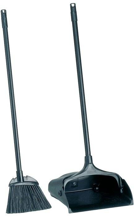 Standmüllschaufel Stiel m.Schaufel u.Besen schwarz RUBBERMAID-2