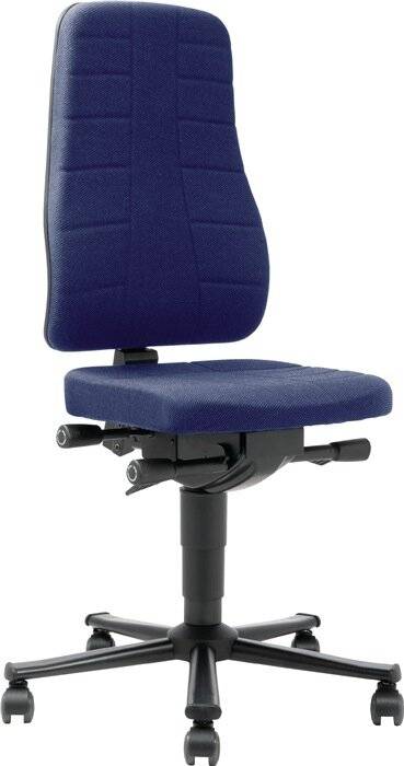 Arbeitsdrehstuhl All-In-One Highline Rollen Stoffpolster blau 450-600mm BIMOS-4