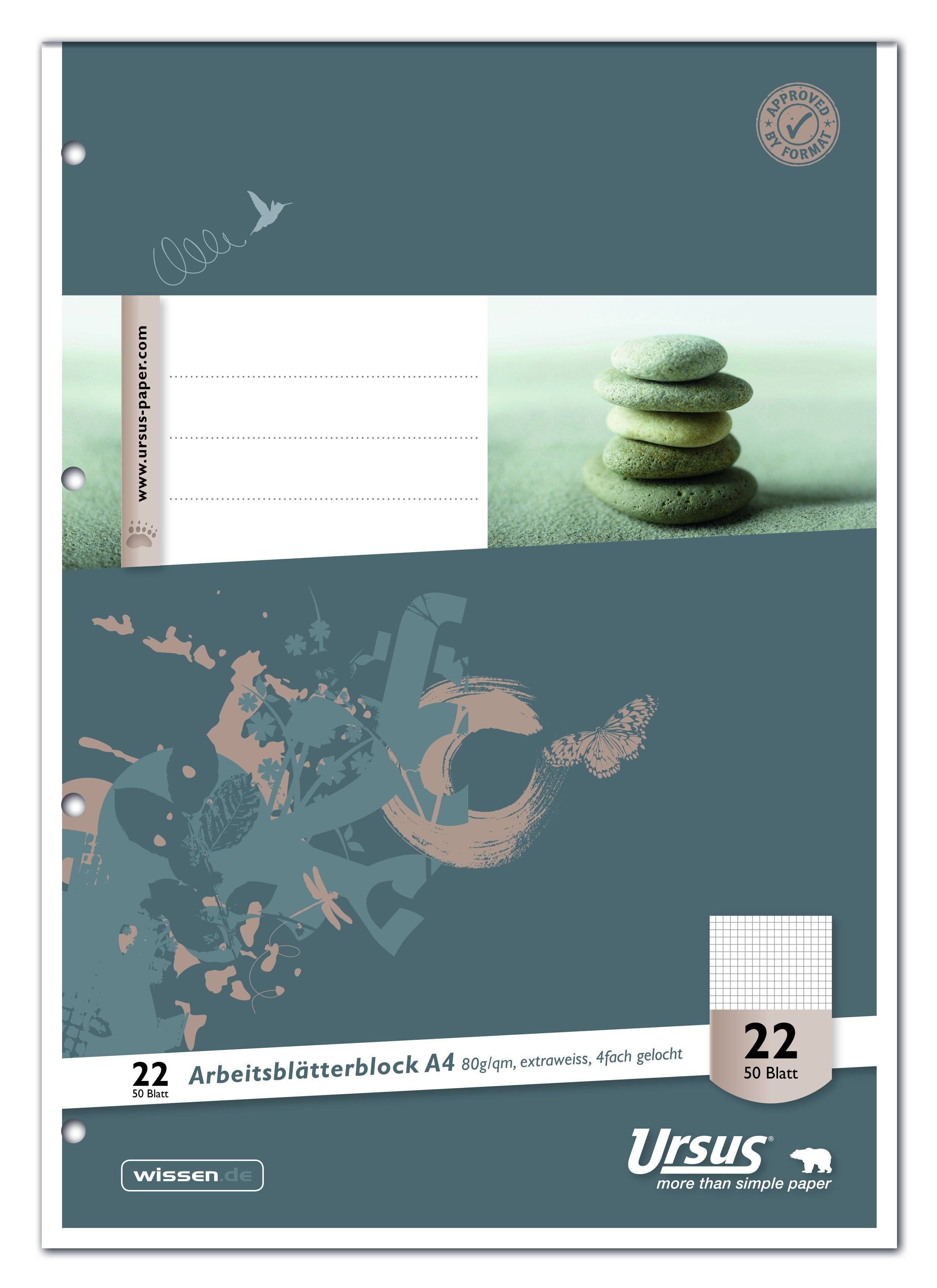 Arbeitsblätterblock LIN22 A4 50 Blatt 80g/qm 5mm-0