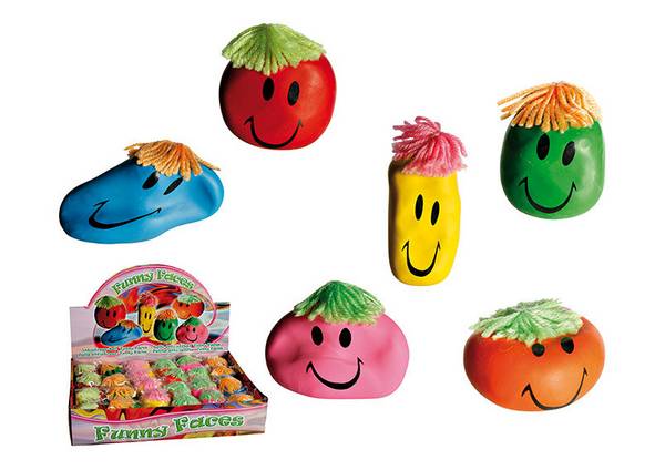 ANTISTRESSBALL FUNNYFACE 6-F.S.8CM