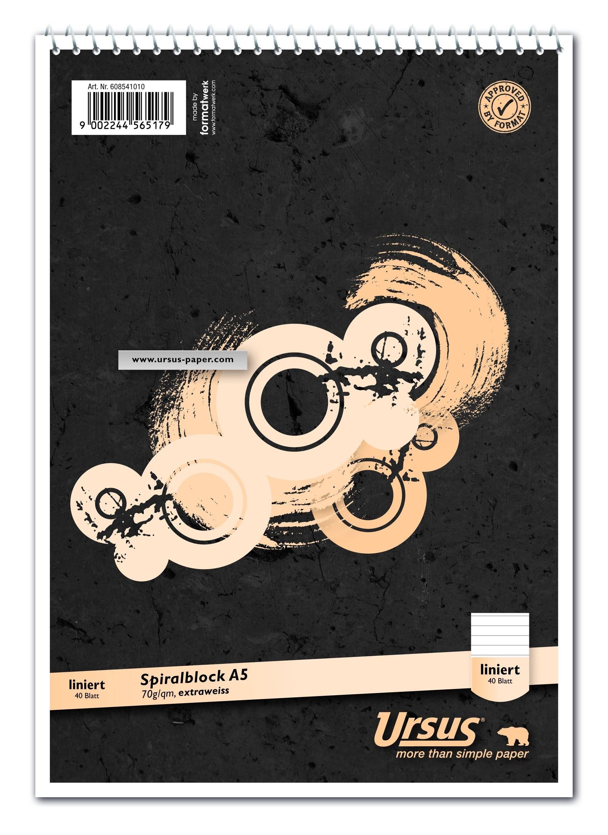 Spiralblock A5 40 Blatt 70g/qm 9mm-0