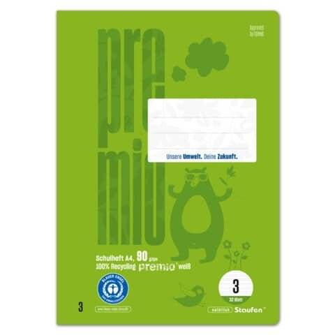 Heft, A4, 90g/m², 32 Blatt, Lin.3, liniert PREMIO 04078400-0
