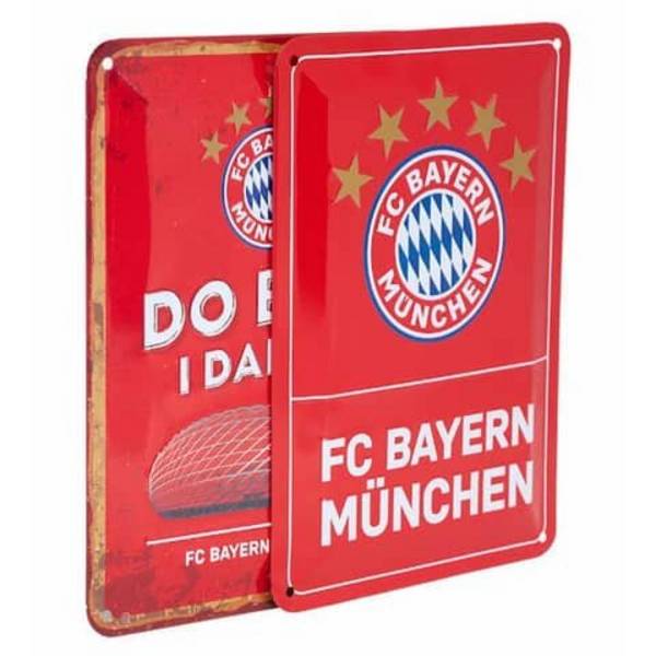 Metallschild 2er-Set Logo rot FC BAYERN 29260