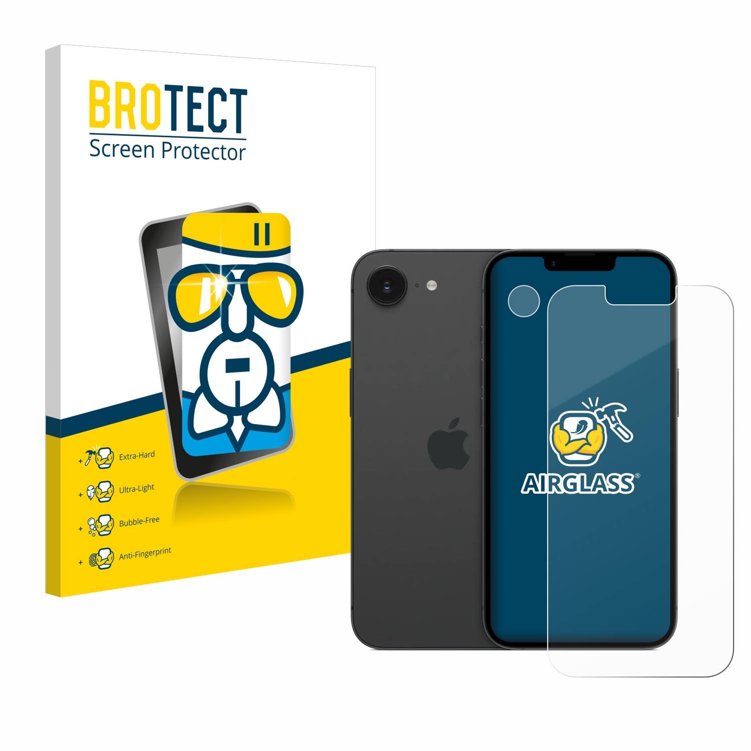BROTECT Schutzglas für Apple iPhone 16e / 17e Schutzfolie Panzer Folie Glas Display Schutz klar-0