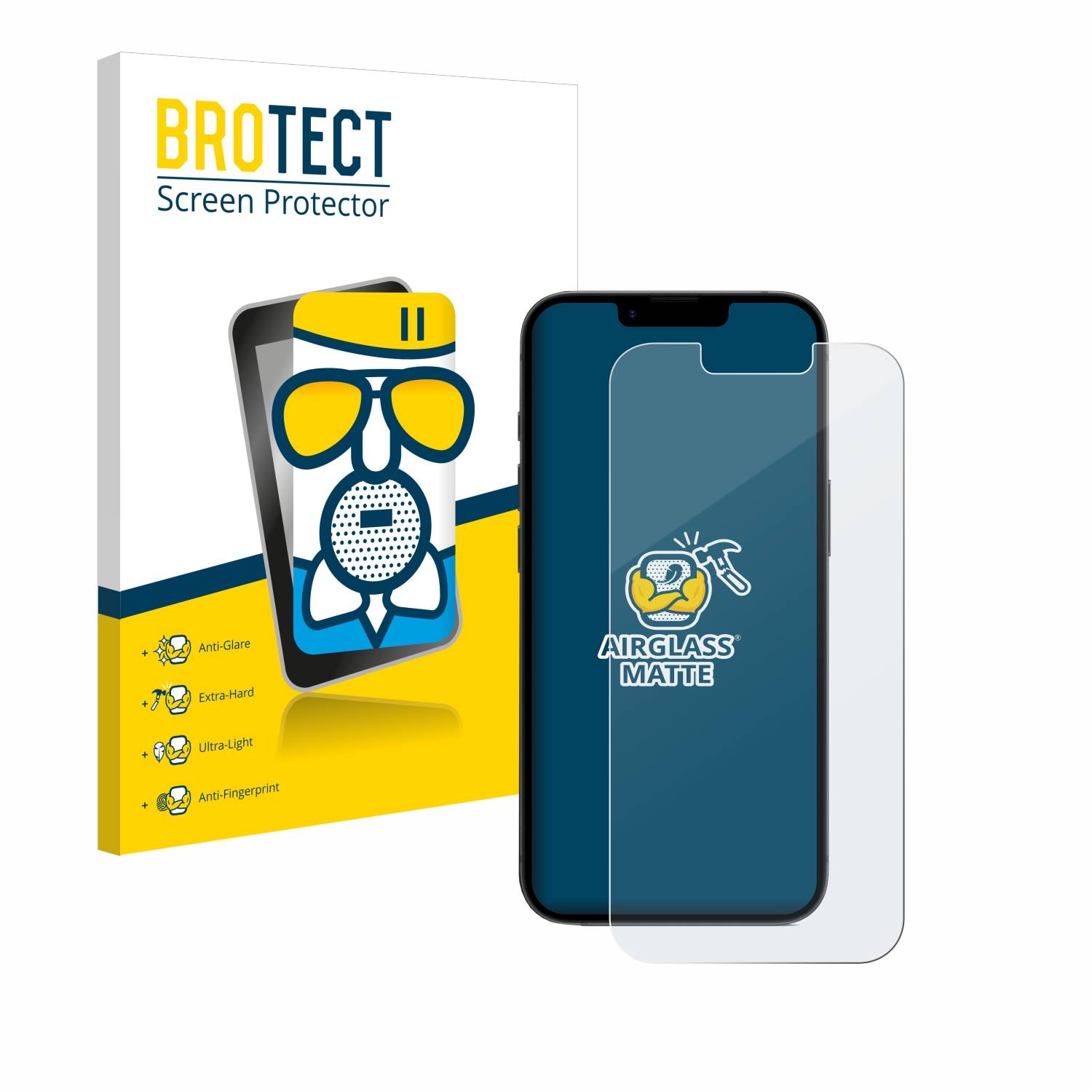 BROTECT Entspiegelungs Schutzglas für Apple iPhone 16e / 17e Schutzfolie Panzer Folie Glas Display Schutz matt-0