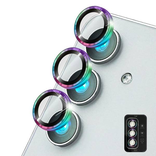 NALIA Kameraschutz „Focus.Pro CLX“ für Samsung Galaxy S25 – Linsen Glas Ringe, 3 Stück