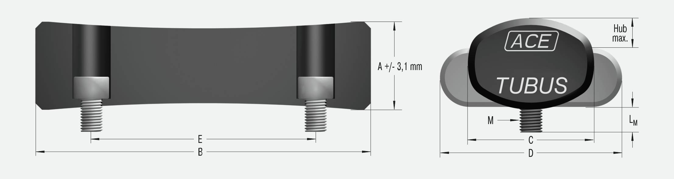 ACE Controls TR117-30HD, Strukturdämpfer, Kompaktes Kraftpaket im Vollmaterial-2