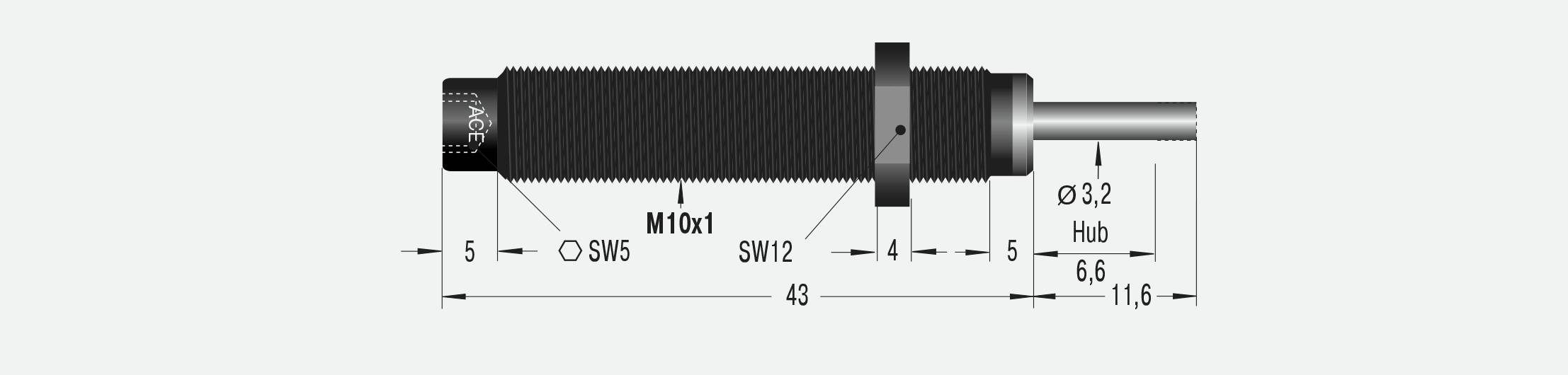 ACE Controls MC25EUM-880, Kleinstoßdämpfer, Dämpfung im Miniaturformat-1