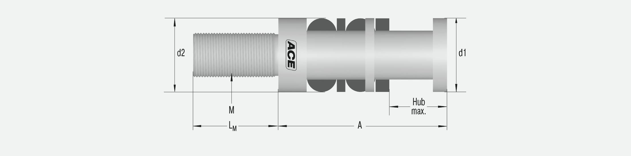 ACE Controls TI16-42-2, Sicherheitsdämpfer, Kompakte Einmalverzögerung-1