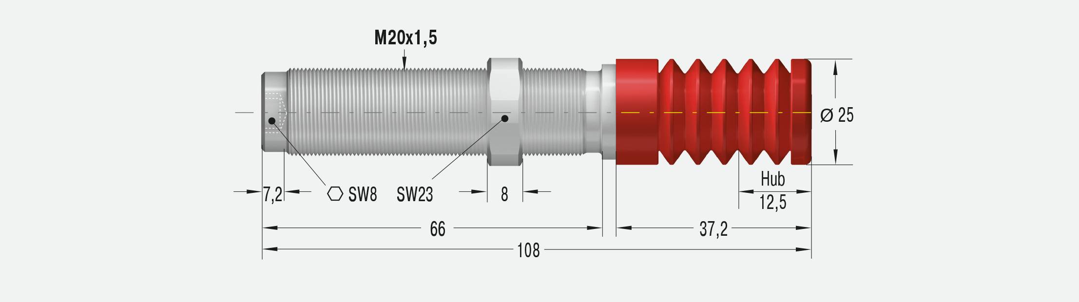 ACE Controls PMCN225EUMH-V4A, Kleinstoßdämpfer, Optimaler Korrosionsschutz-2