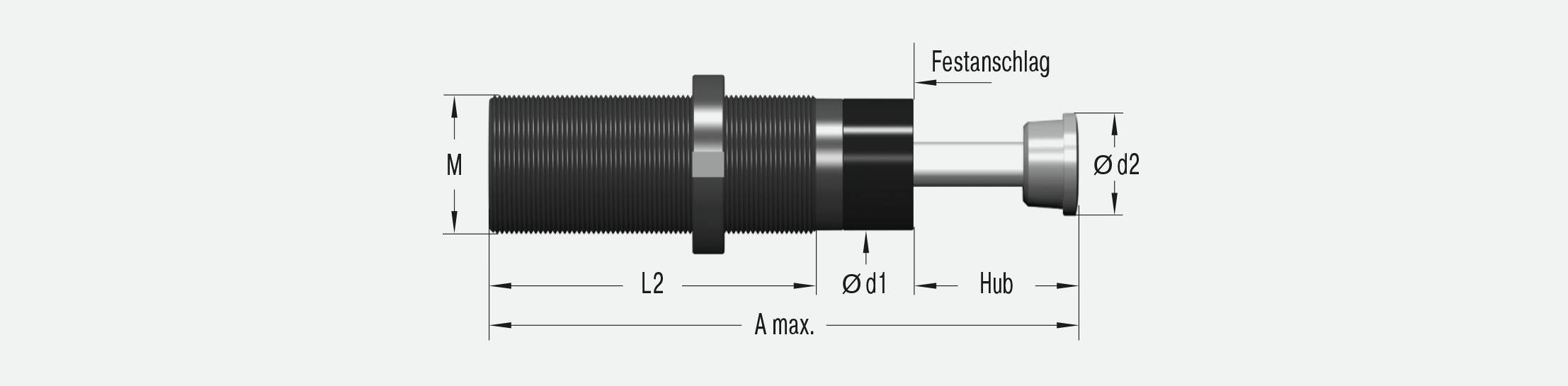 ACE Controls SC4550EUM-7, Industriestoßdämpfer, Topfkolbendesign für höchste Energieaufnahme-2