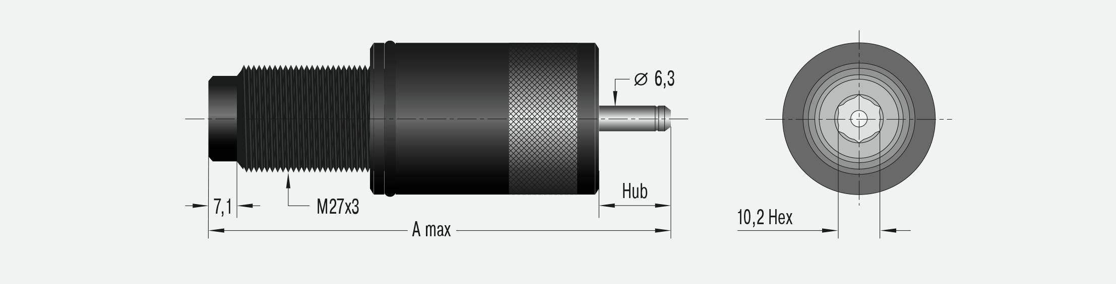 ACE Controls PET27EUM-1-QCM-880, Kleinstoßdämpfer, Tuning für die Fertigung von PET-Flaschen-2