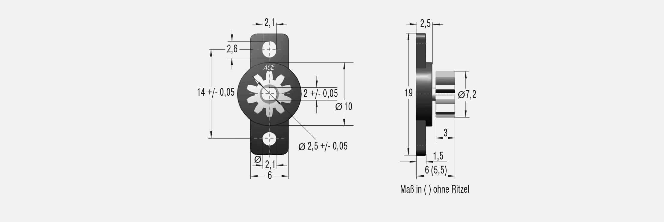 ACE Controls FRT-E2-100, Rotationsbremsen, Klein und leicht, für feinstes Abbremsen-2
