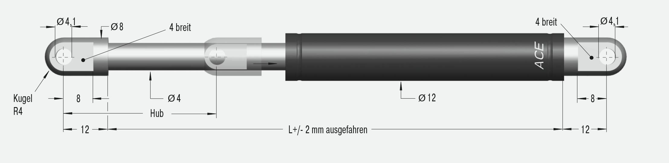 ACE Controls HB-12-50, Hydraulische Bremszylinder, Lineare Geschwindigkeitsregulierung-1