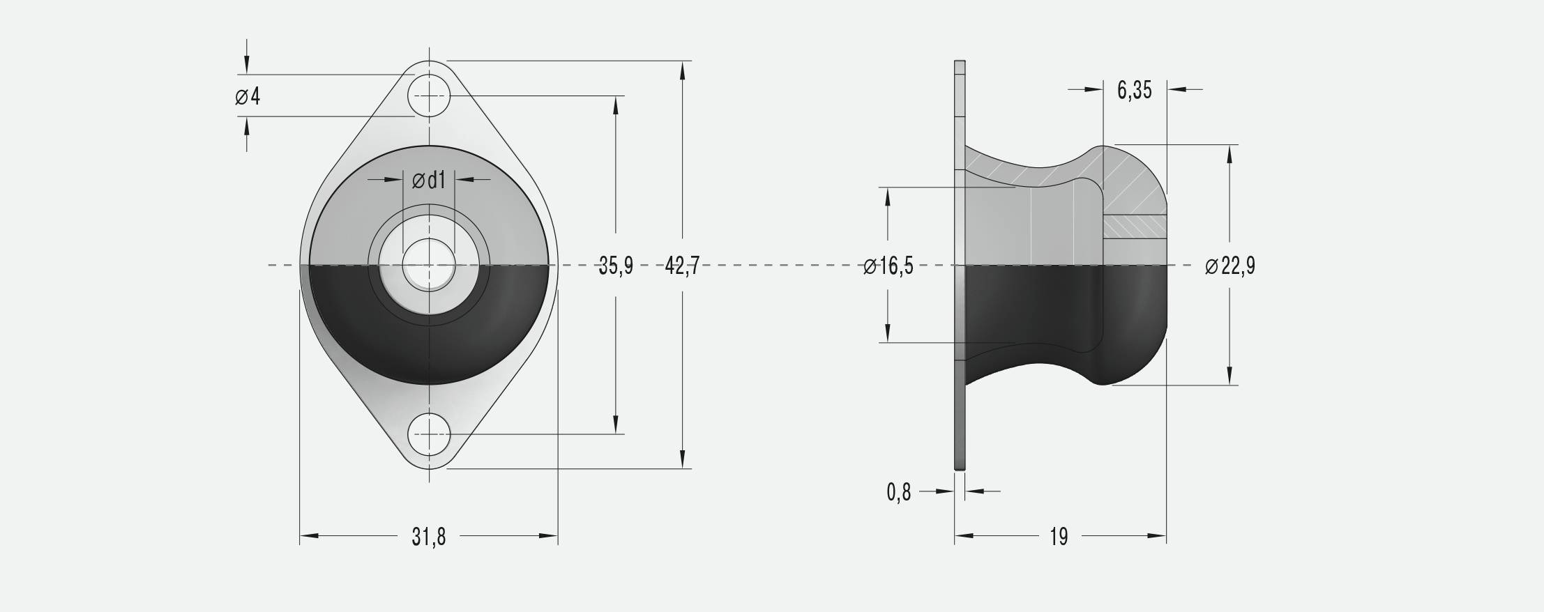 ACE Controls BM-50680, Schwingungsdämpfer, Exzellente Isolierung leichter Lasten-2
