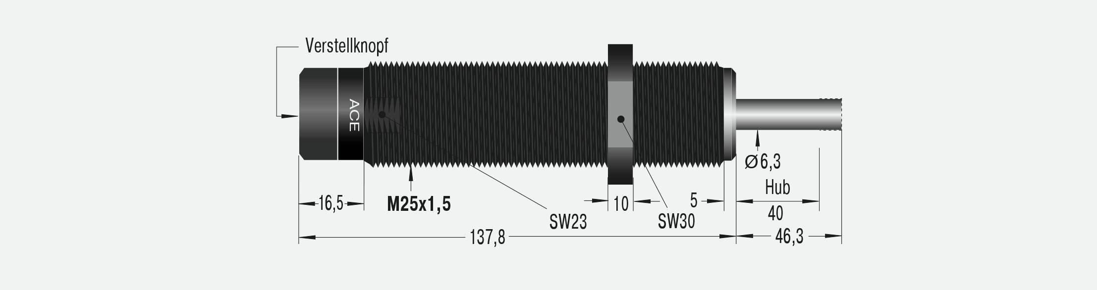 ACE Controls MA900EUM-880, Kleinstoßdämpfer, Stufenlose Anpassung-2
