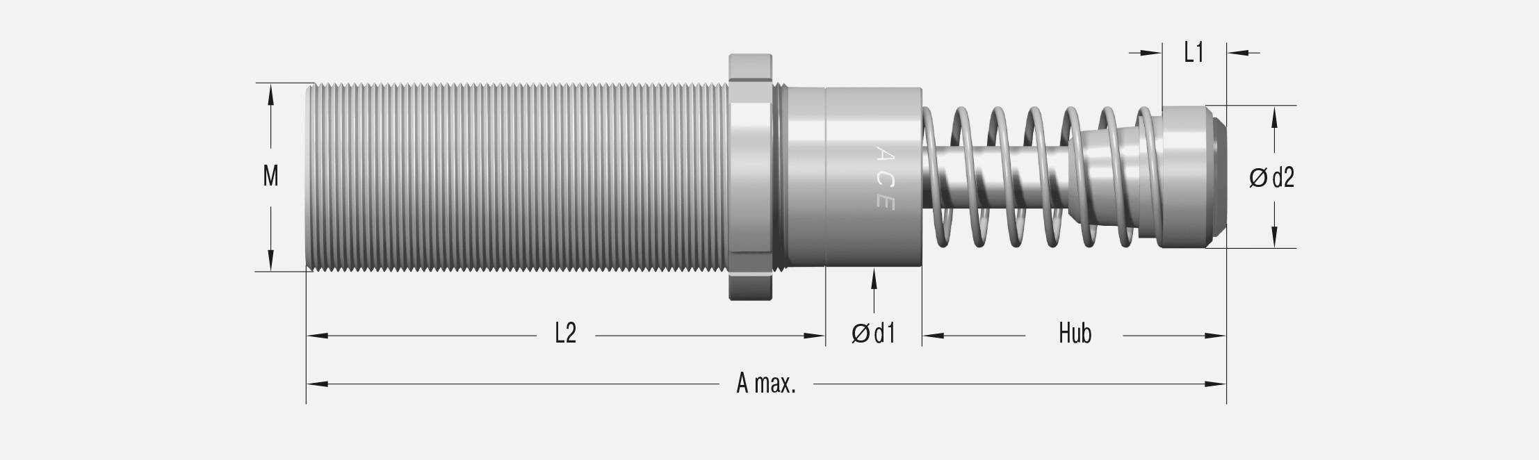 ACE Controls MC4525EUM-1-V4A, Industriestoßdämpfer, Optimaler Korrosionsschutz-2