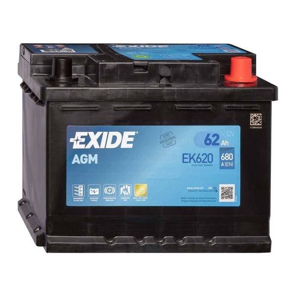 Exide EK620 Start-Stop AGM 12V 62Ah 680A Autobatterie