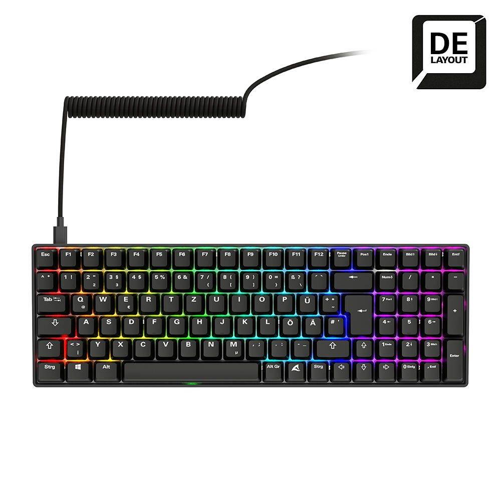 SKILLER SGK50 S2 PBT - Black Gaming-Tastatur, Gateron G Pro 3.0 Yellow-0