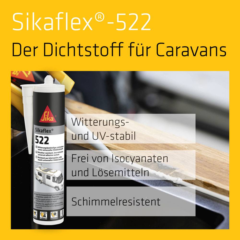 Sikaflex 522 STP Dichtstoff Caravan weiß 300ml 634863-3