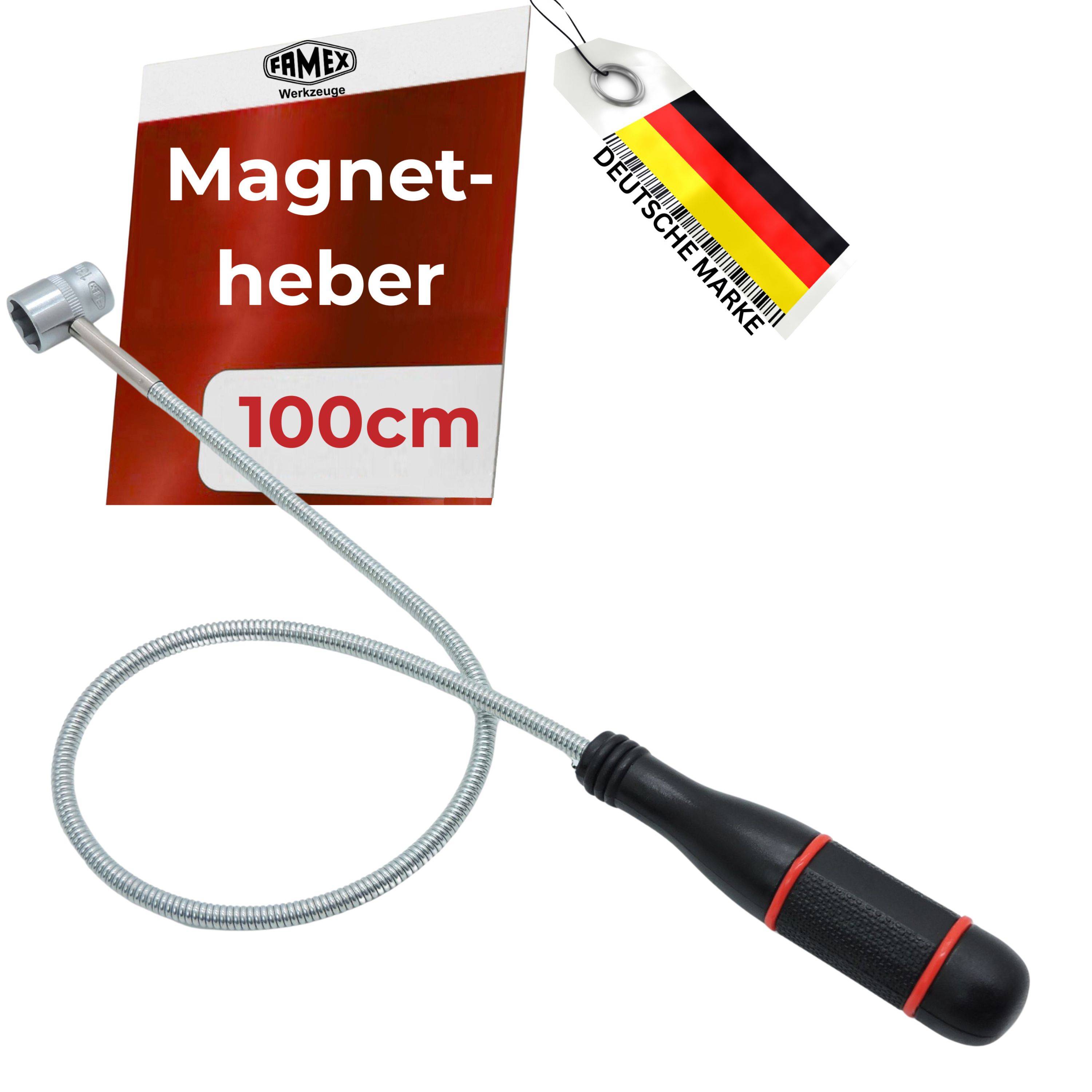 FAMEX 15104 Magnetheber Magnetstabgreifer - Extra lang 100 cm - Tragkraft 700 g - schlanker Kopf 6,5 mm-0