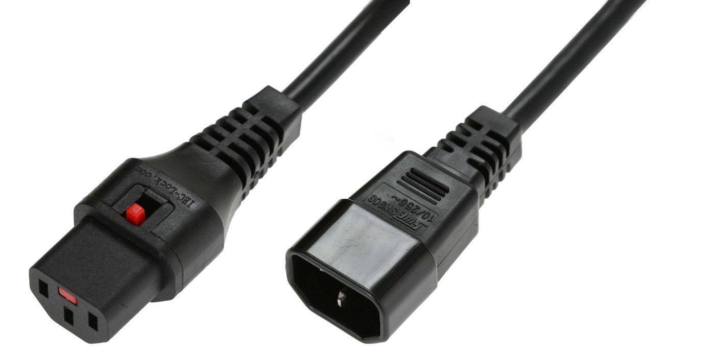 Microconnect PC1003, 1,5 m, C13-Koppler, C14-Koppler, H05VV-F, 250 V, 10 A-0