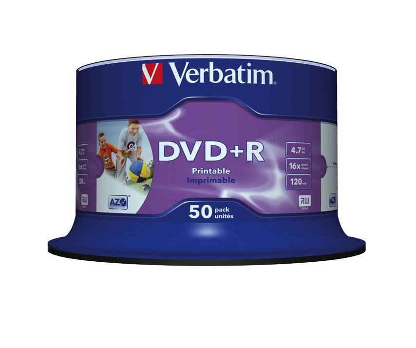 Verbatim 50 x DVD+R - 4.7 GB 16x - Bedruckbarer Innenring, in Fotoqualität bedru-0