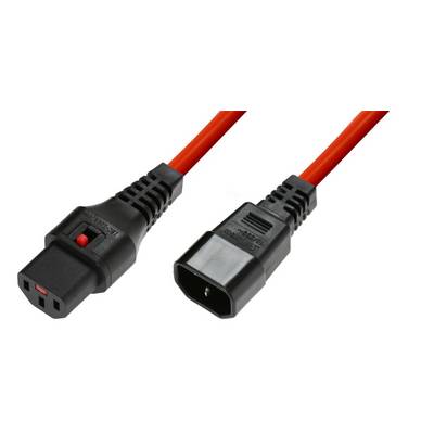 MICROCONNECT - IEC Lock C13 to C14 0.5m Red-0