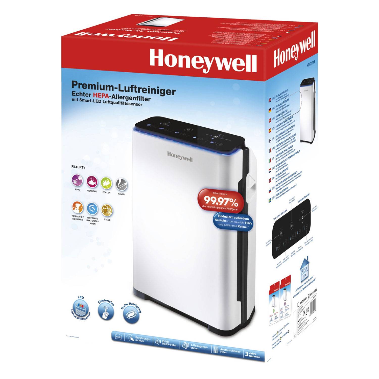 Honeywell HPA710WE4 HPA710WE4 Luftreiniger 21 m² Weiß, Schwarz-2