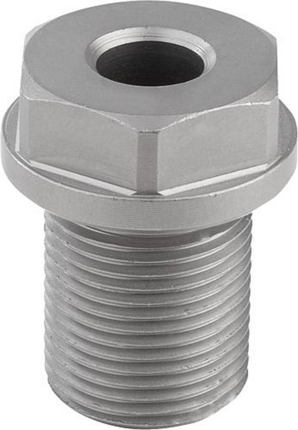 AUFNAHMEBUCHSE FÜR KUGELTRAGBOLZEN D1=16 EDELSTAHL, D2=M30x2