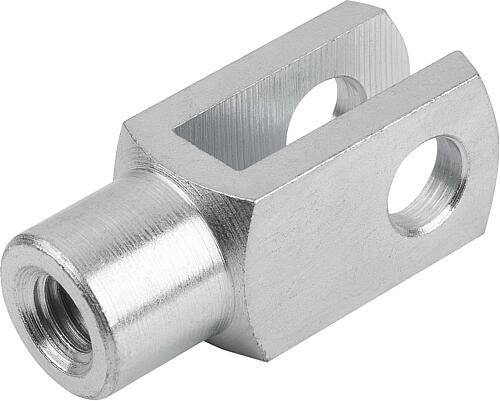 GABELKOPF, RECHTSGEWINDE, B=16, G=32, D1=16, M16X1,5, AUTOM.STAHL VERZINKT