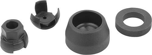 TELLER ANTI-SLIP-PLATTE D=40, M06 THERMOPLAST, SCHWARZ-0