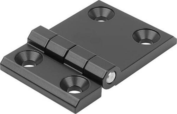 SCHARNIER FORM:A 90X60, BEFESTIGUNGSBOHRUNGEN, ZINK SCHWARZ, KOMP:EDELSTAHL