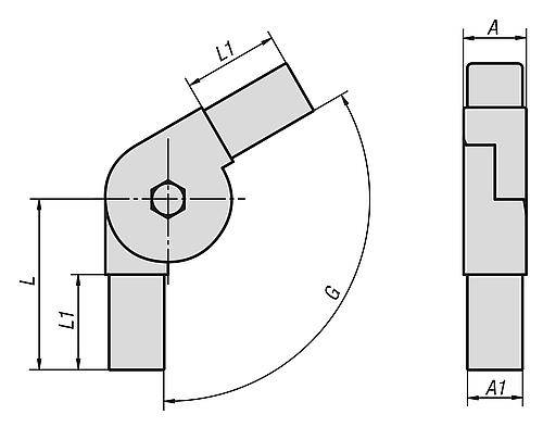 STECKVERBINDER GELENK, A=20, L=59, POLYAMID, KOMP:STAHL-1