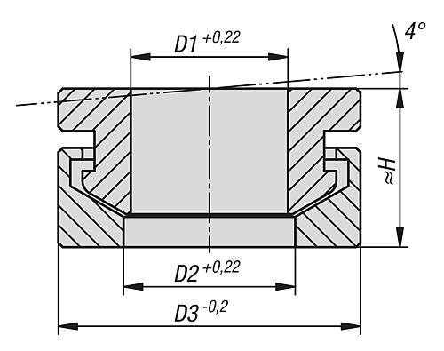 KUGELSCHEIBE U.KEGELPFANNE, ÄHNLICH DIN6319 KOMBINIERT, EDELSTAHL A2, 1.4301, KOMP:EDELSTAHL A2, 1.4301,-1