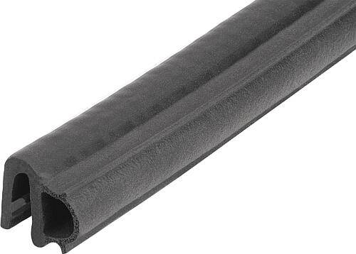 KANTENSCHUTZ-DICHTPROFIL 5000X8X12, FORM:H, EPDM SCHWARZ, KOMP:EPDM-0
