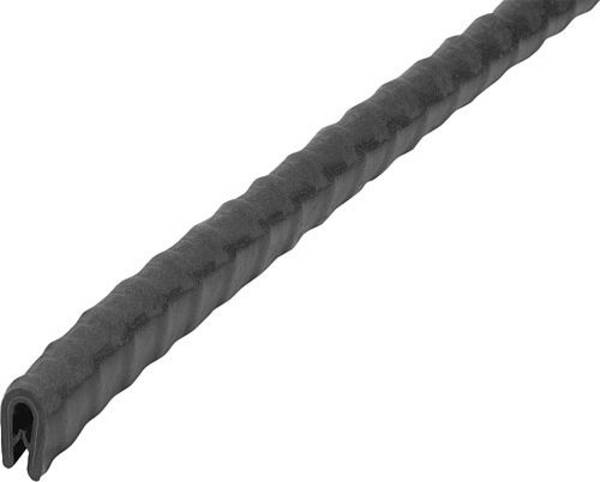 KANTENSCHUTZPROFIL OHNE DICHTUNG 10000X6X8, FORM:D, PVC SCHWARZ