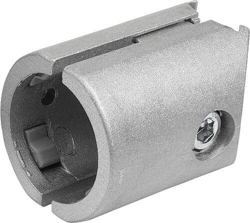 T-VERBINDER Ø30 MIT VERDREHSICHERUNG, TYP I, P=Ø30 ALUMINIUM