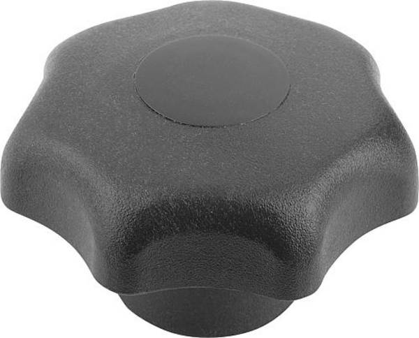 STERNGRIFF ÄHNLICH DIN6336 D=M05, D1=32, H=20, FORM:K, BIOPOLYMER SCHWARZGRAU RAL7021, KOMP:EDELSTAHL