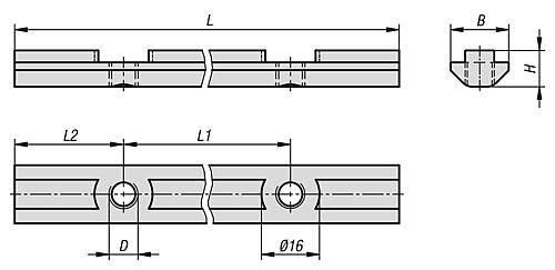 NUTENSTEINPROFIL D=M08 L=1000 STAHL-1