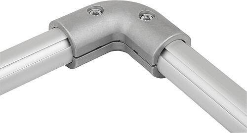STOßVERBINDER 90° Ø30 MIT VERDREHSICHERUNG, TYP I, P=Ø30 ALUMINIUM-2