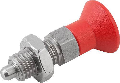 ARRETIERBOLZEN GR.3 D1=M16X1,5, D=8, FORM:B O.RASTNUT, M.KONTERMUTTER, EDELSTAHL 1.4404 VERNICKELT,-0