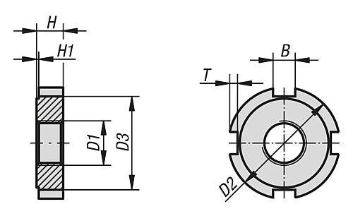 NUTMUTTER DIN1804 M18X1,5, D2=34, H=8, FORM:W, EINSATZSTAHL BRÜNIERT-1