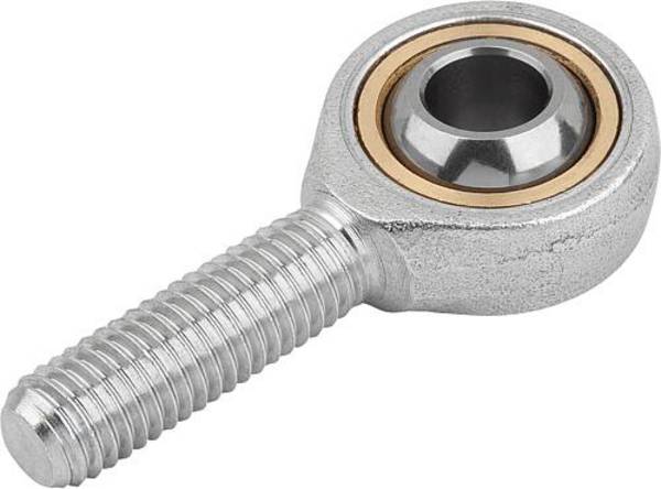GELENKKOPF DIN ISO 12240-1 MIT GLEITLAGERUNG M08X25, A=42 RECHTSGEWINDE, AUTOM.STAHL VERZINKT,