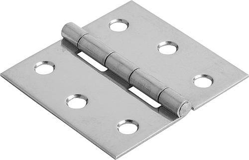 SCHARNIER FORM:B 80X80, EDELSTAHL A2 BLANK, A1=25,3, A2=25,3, A3=12, A4=12-0