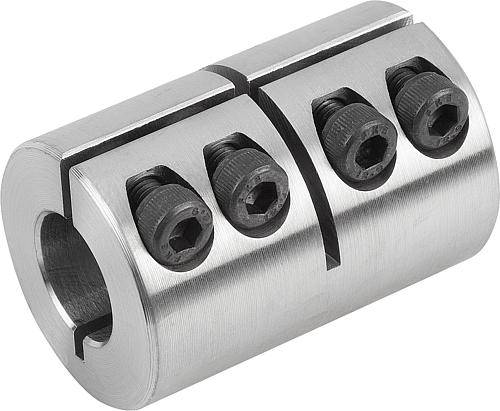 STARRE KUPPLUNG GESCHLITZT L=50 STAHL, D4=34, D1=14-0